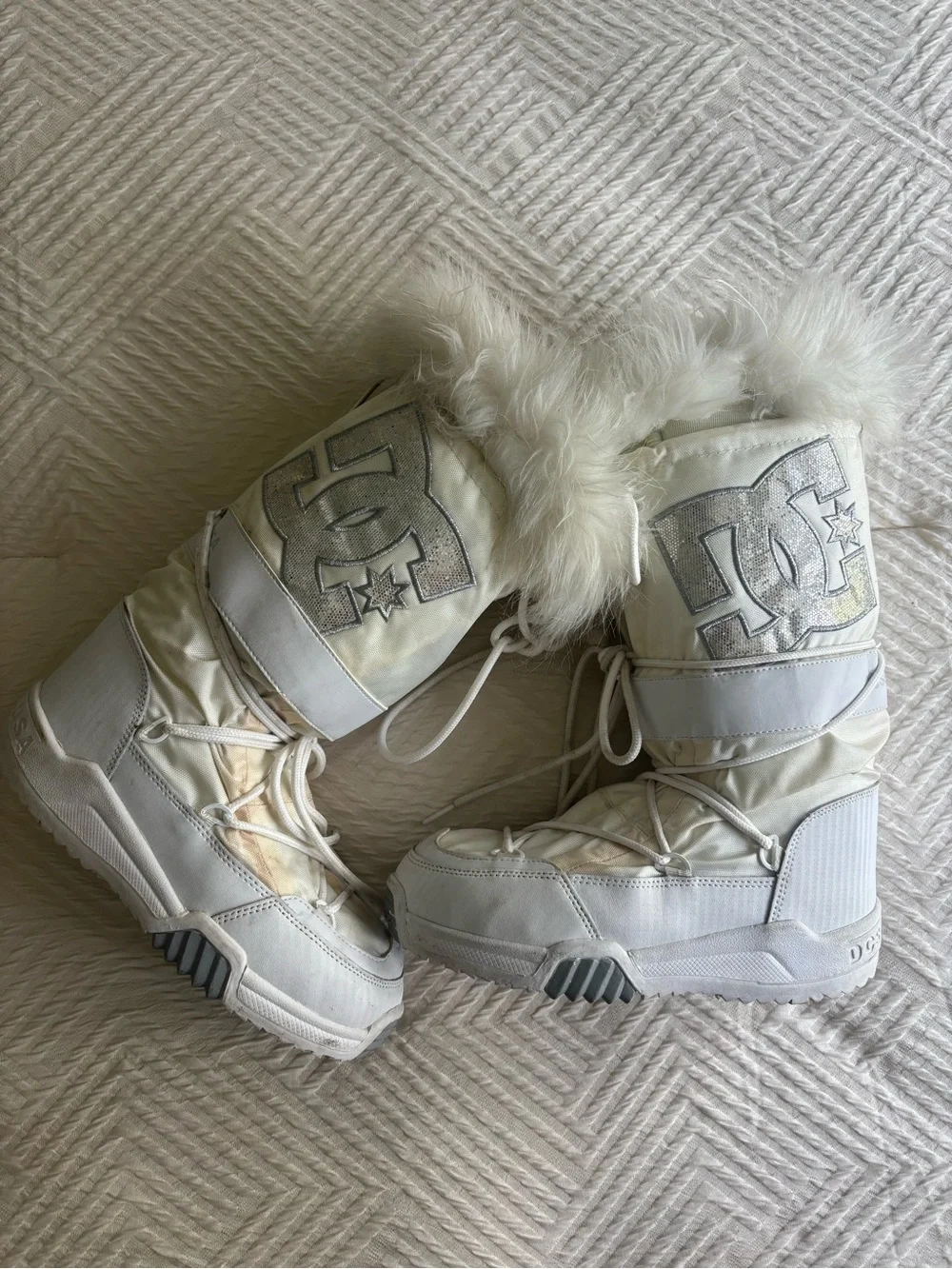 DC Snow Boots with White Faux Fur